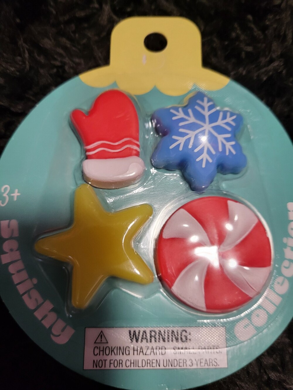 Holiday Squishy Toy Set - Yellow Star & Red Candy (Unbranded) - Picture 3 of 4